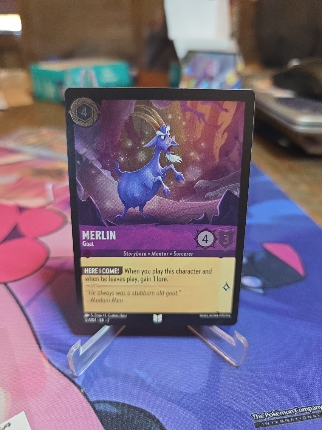 Lorcana Merlin - Goat - 51/204 - Uncommon Cold Foil Disney Lorcana Floodborn NM