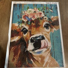 Completed Cow Diamond Art Kit