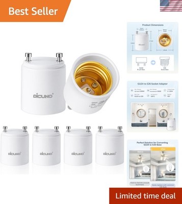 GU24 to E26 Adapter, 160  Heat Resistant, Maximum Wattage 200W, GU24 Pin Base...