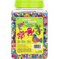 Perler Beads Bulk Assorted Multicolor Fuse Beads for Kids Crafts, 22000 pcs