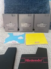 Super Mario Bros 1, 2, 3 Trilogy w/ 2 Manuals Nes Games Lot  Tested and Working!