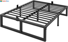 14 Inch Queen Bed Frame 3500 Lbs Heavy Duty Metal Platform Steel Slats
