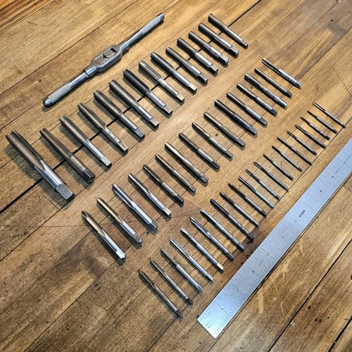 VINTAGE Tools MACHINIST Taps LOT Metal Threading Toolmaker Taps Dies ☆All USA - Picture 2 of 3