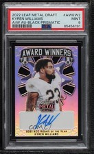 2022 Leaf Metal Draft Black Prismatic 14/15 Kyren Williams PSA 9 MINT Auto 14t3