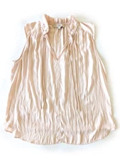 Womens Medium LOFT Soft Pink Loose-Fit Sleeveless Top