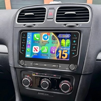 7'' Autoradio Für Golf 5 6 Plus Touran Caddy EOS Android 15 4+64G Carplay GPS RDS