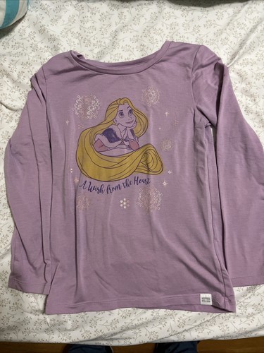 Lot 2 Uniqlo Heattech Extra Warm Girls Size 5-6 & 7-8 Long Sleeve Elsa Anna - Picture 2 of 7