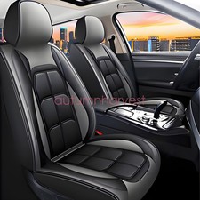 Full Set Faux Leather Car Seat Covers Front Rear 5-seats Protectors For Honda Full Set Faux Leather Car Seat Covers Front Rear 5-seats Protectors For Honda