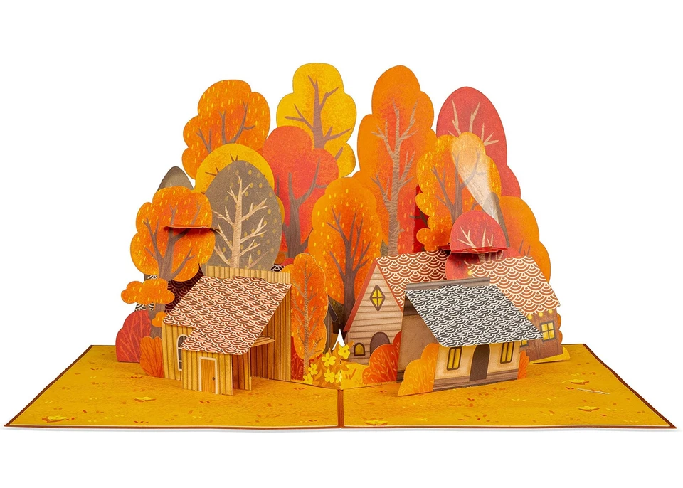 Paper Love 3D Fall Foliage Pop Up Card, For Autumn, Thanksgiving, Halloween, ... - Image 3 of 4