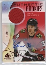 2024 SP Game Used Authentic Rookies Red Jersey 65/99 Ethan Del Mastro Auto 4et