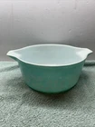 Vintage Large Pyrex Mixing Bowl 2 1/2 Quart Blue Green and White 475 B