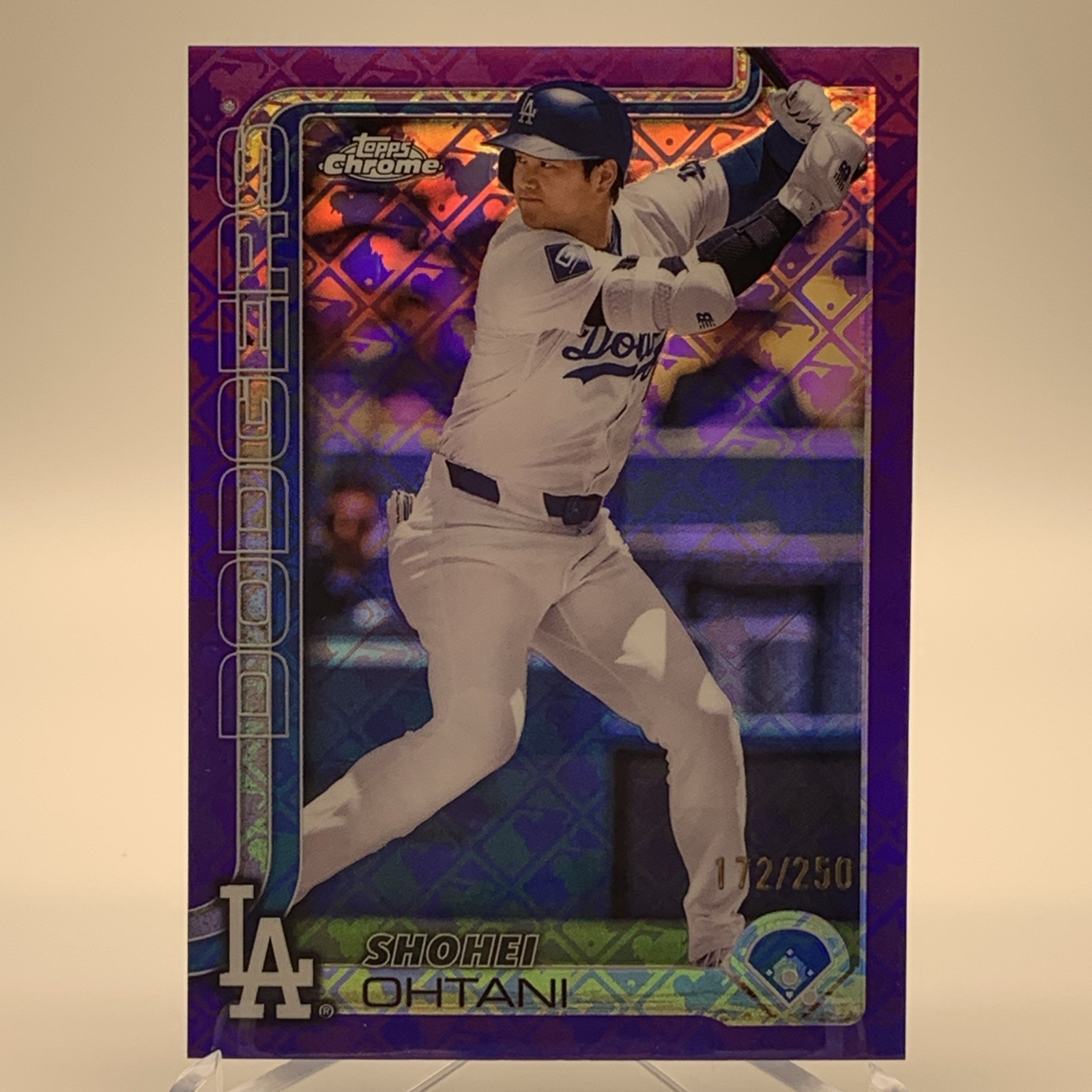 2025 Topps Chrome Logofractor - Shohei Ohtani Purple Logofractor /250 #1 Dodgers