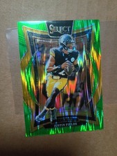 2024 Panini Select Justin Fields #74 Neon Green Shock 102 /599 Steelers