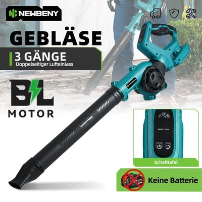 NEWBENY DE Akku Gebläse Handbläser Blasgerät Laubbläser Luftgebläse Für 18V Makita Akku