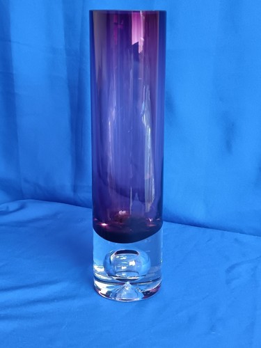Tapio Wirkkala Iittala 3586 Amethyst Glass Bubble Vase 23.5cm 660g Finland Glass - Picture 3 of 13