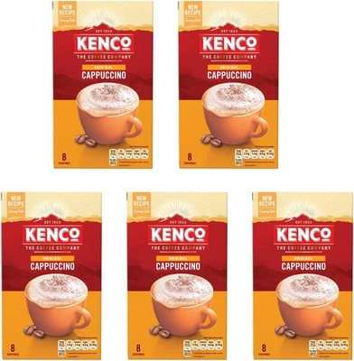 Kenco Cappuccino Instant Coffee Sachets 8x14.8g (Pack of 118.4 g 5)