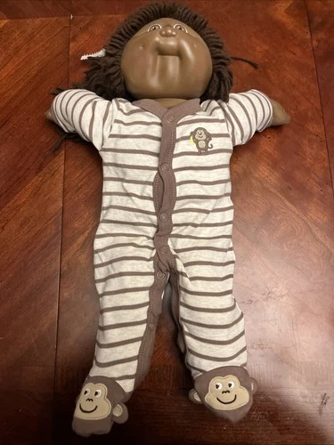 VTG Cabbage Patch Kids Doll African American 1982  Outfit Brown Hair Eyes A3