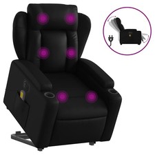 Stand up Massage Recliner Chair Power Lift for Elderly Faux Leather vidaXL
