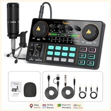 Podcasting Studio Bundle with Mixer, Microphone, and Multi-Device Compatibility