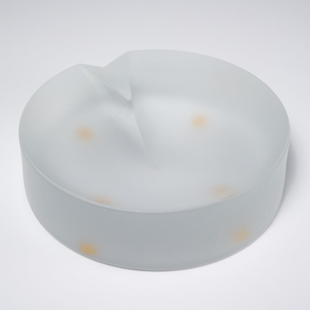 Kosta Boda Rolf Sinnemark Frost Modernist Art Glass Ashtray Bowl 6
