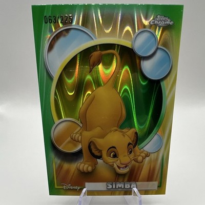 2023 Topps Chrome Disney Simba Green Refractor Serial Numbered /225 #162
