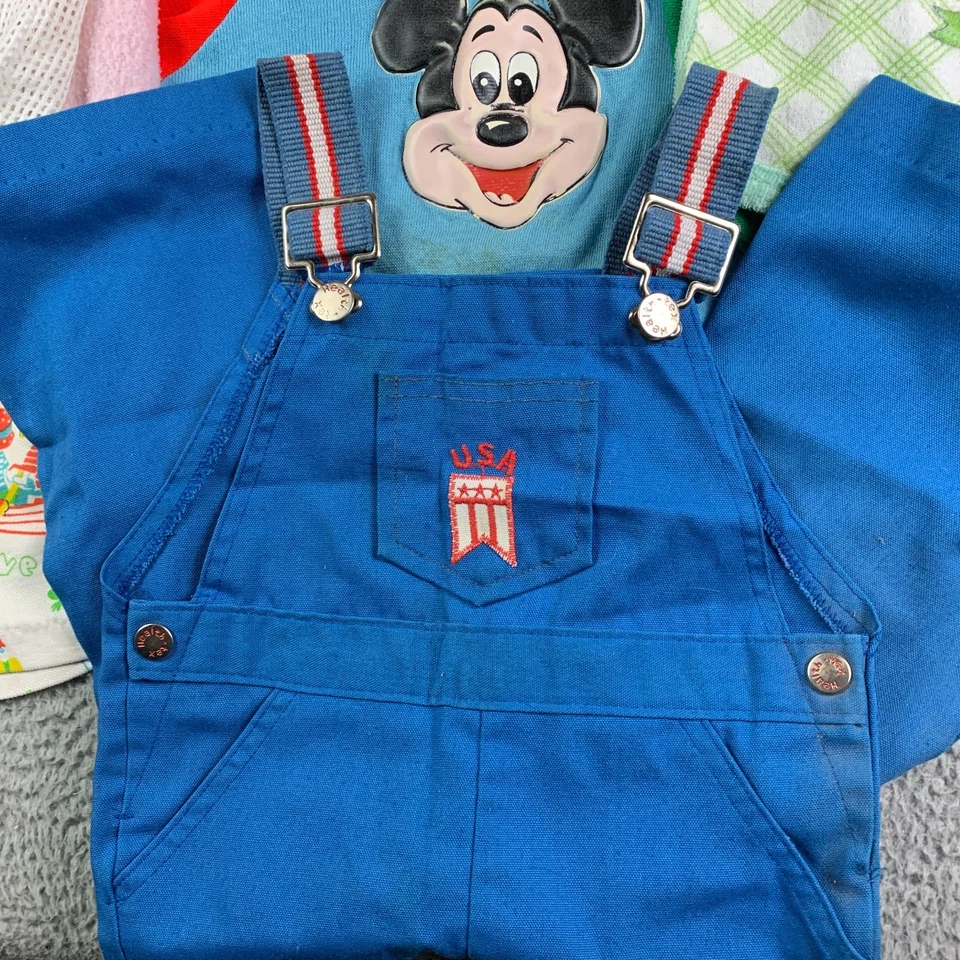 True Vintage Baby Clothes Lot 60s 70s 80s Mickey Mouse Bundle Shirtees Carters - Image 2 of 4