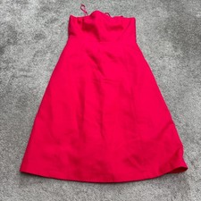 J.Crew Sample Strapless A-Line Fit & Flare Cocktail Dress Women 8 Hot Pink Party