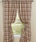 Park Designs Gamekeeper Lined 2 Panel 84” X 72” Primitive Curtains Tieback New
