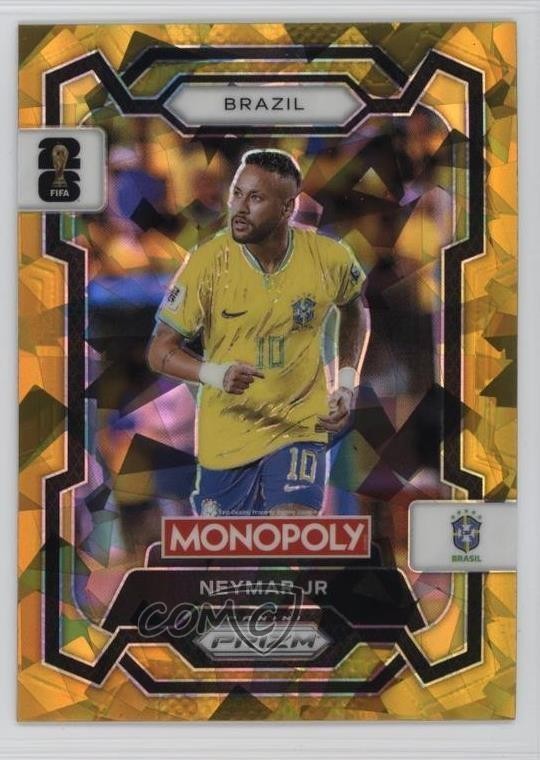 2026 Panini Prizm Monopoly FIFA World Cup Gold Cracked Ice Neymar Jr #15 9et