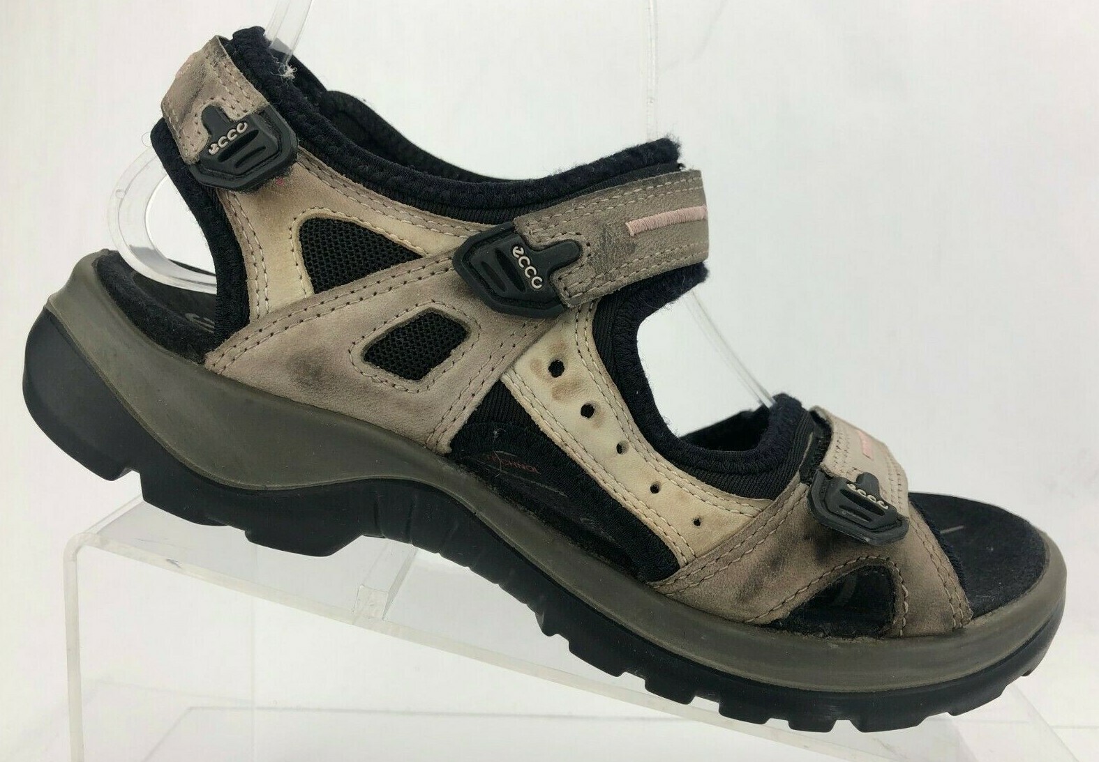 Ecco Receptor Sandals Offroad Lite Black Brown Hiking… Gem