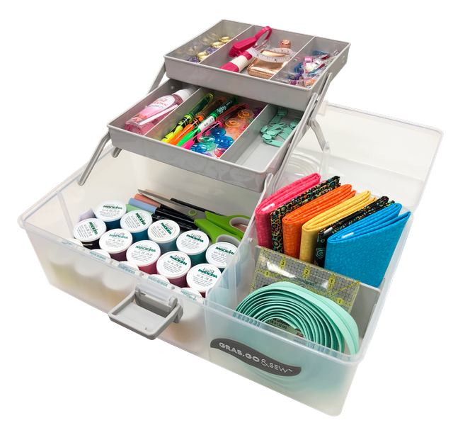Sewing Supply Organizer or Embroidery Thread Storage Crafts Art Clear