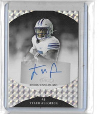 Tyler Allgeier RC Auto SP Rare True Rookie Autograph 2022 Sage Aspire