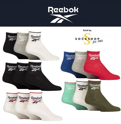 Reebok Söckchen Herren & Damen - ''Essentials'' Baumwolle mit Fußgewölbestütze 3 Paar