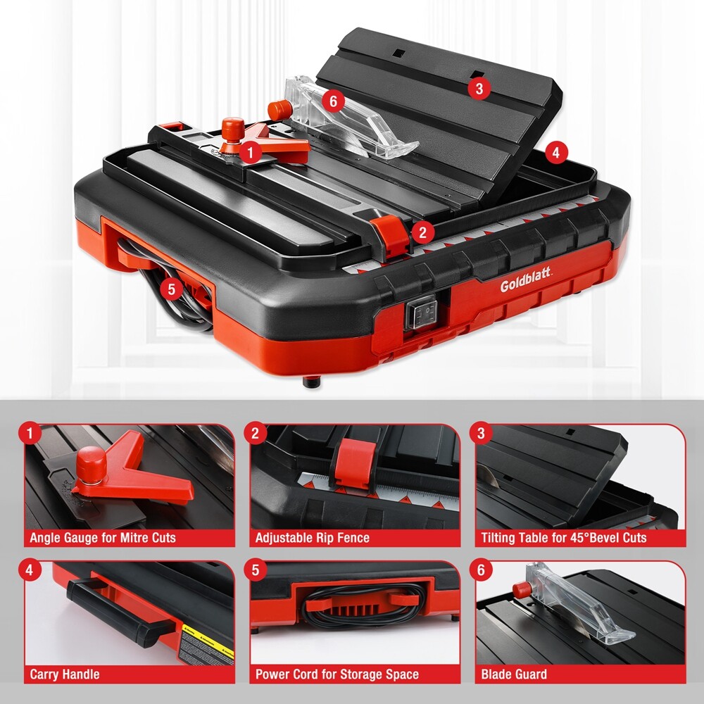 GOLDBLATT Wet Tile Saw Corded Electric Ceramic Tile Cutter Bracket