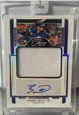 2023 Panini Three and Two Bobby Witt jr. Auto/Jersey Patch 42/49