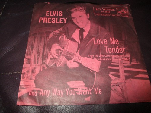 1956 ELVIS PRESLEY Love me Tender Pin Sleeve 7" RCA 47-6643 VG+/VG+ | eBay
