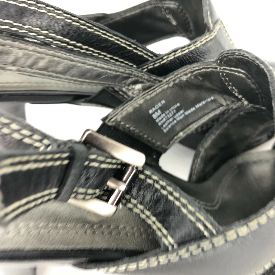 NaturalSoul By Naturalizer Talla 8 Rager Negro Peep Puntera Abierta Eslinga Tacones Traseros  Foto 4 de 4