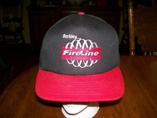Vintage BERKLEY FireLine Snapback Baseball Cap Fishing Trucker Hat Made in USA