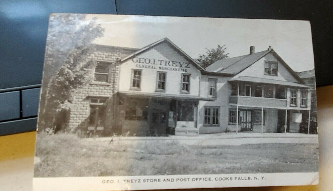 Cooks Falls NY Geo I Treyz Store & Post Office Postcard eBay