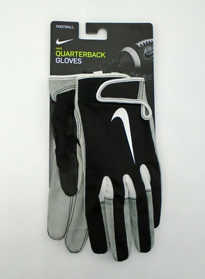 Nike NFL Quarterback Football Gloves Mens 2XL Black/Wolf Grey/White