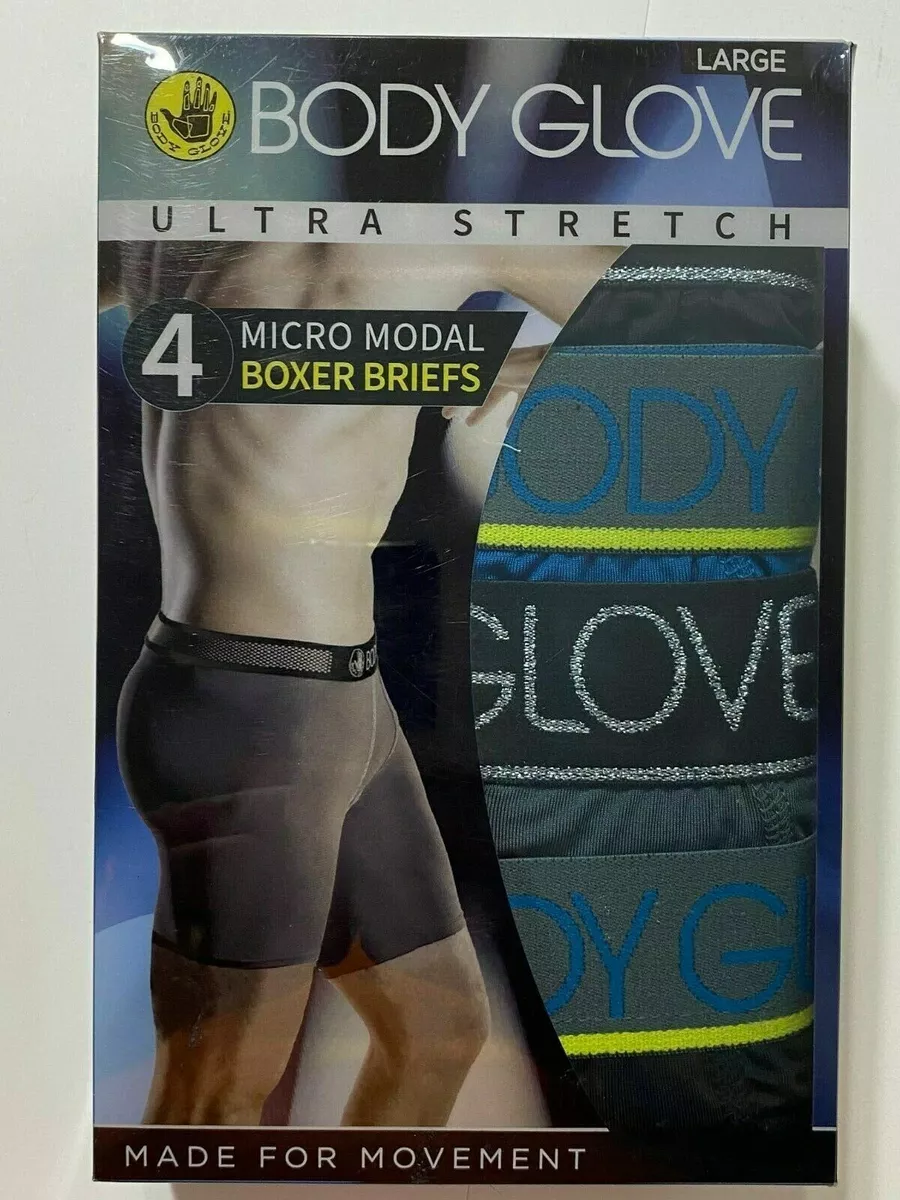 NWT Body Glove Micro Modal/Performance Boxer Briefs - 4 Pack S M L XL