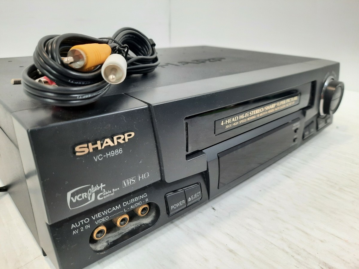 Sharp VC-H986U 4-Head Hi-Fi Stereo VHS Video Cassette Recorder