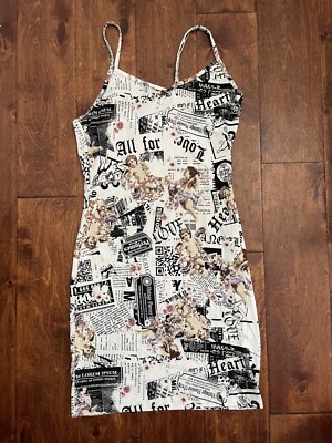 Almost Famous Bodycon Spaghetti Strap Graphic Dress Size: Medium | eBay Almost Famous Bodycon Spaghetti Strap Graphic Dress Size: Medium | eBay