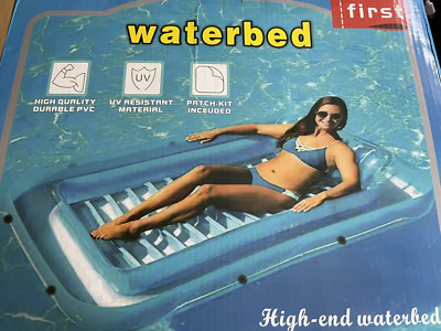 Inflatable High-end waterbed Float Color Blue New in Box age 8 + up