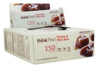 Think Products - Thinkthin Lean Protein & Fiber Bars Box Salted Caramel - 10 on sale Think Products - Thinkthin Lean Protein & Fiber Bars Box Salted Caramel - 10 on sale