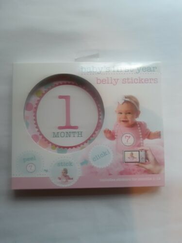 Baby’s First Year Milestone Belly Stickers 1-12 Month Stickers  Peel-Stick-Click!