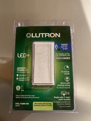Lutron Sunnata LED+ Touch Dimmer - White (STCL-153MH-WH)