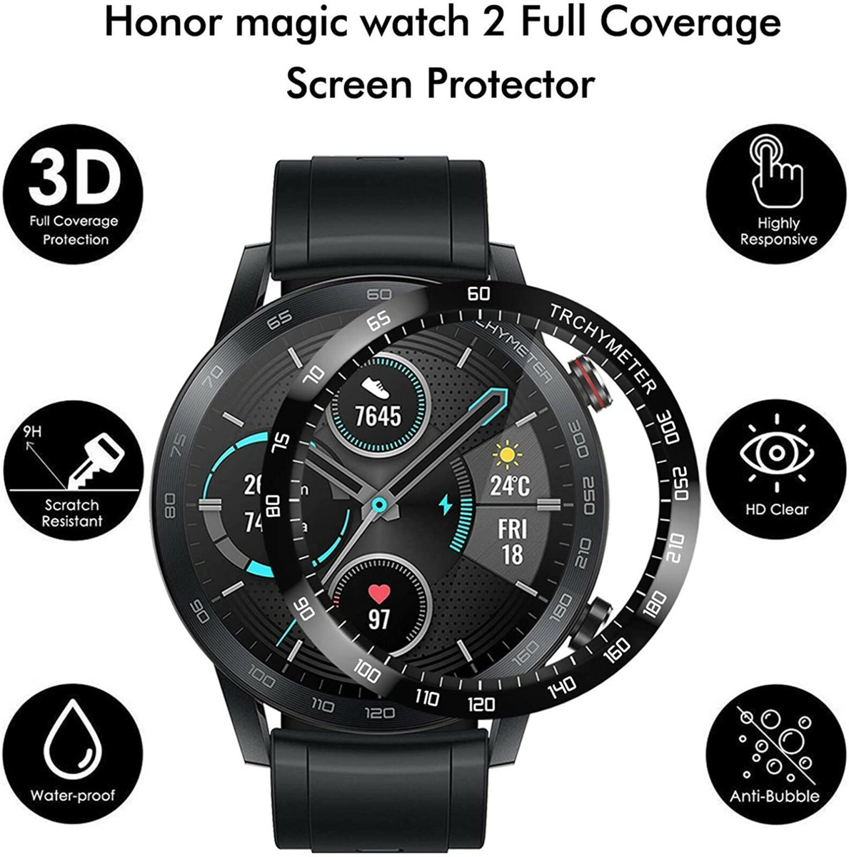 For Huawei Honor Magic Watch 46mm Curved Film Screen Protector