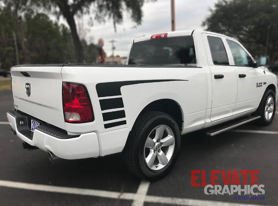 For Dodge Ram 1500 Stripes Raceway Side And Hood Graphics Vinyl Decals 2009-2018 - Изображение 2 из 4