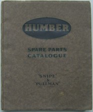 Humber 25/70 Snipe & Pullman 1930 Models Parts catalogue